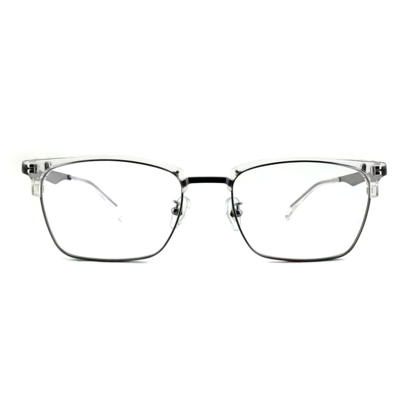 FP2648 Klasyczne okulary metalowe z octanu