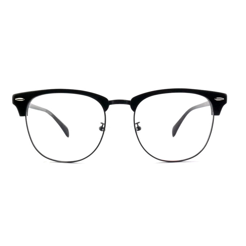 FP2648 Klasyczne okulary metalowe z octanu