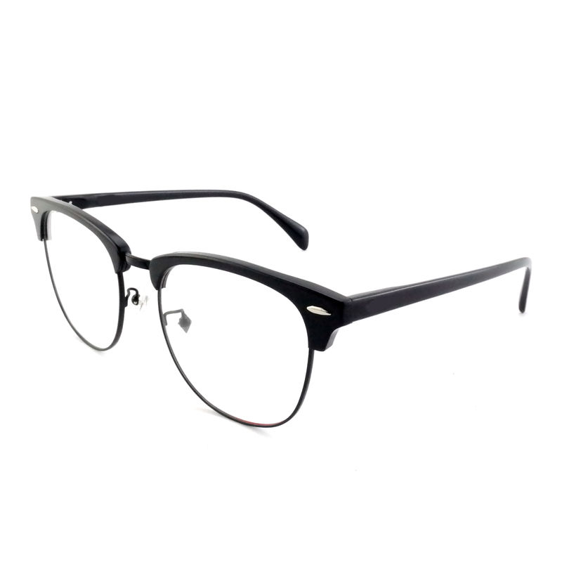 FP2648 Klasyczne okulary metalowe z octanu
