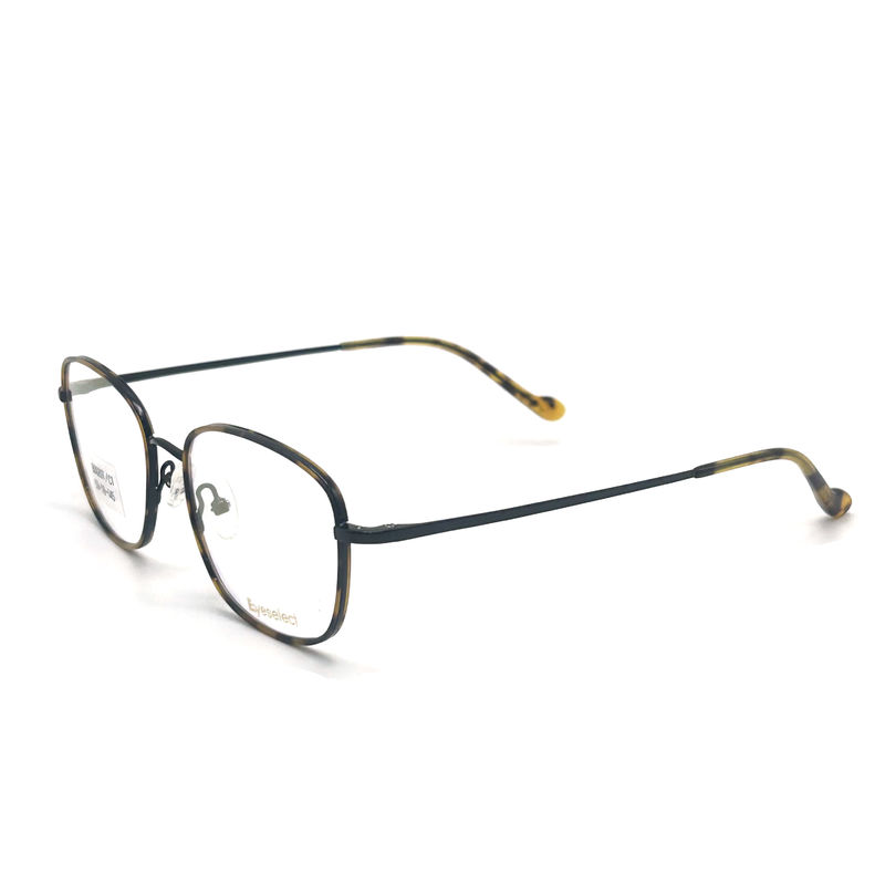 BD020T Vintage Style kwadratowe metalowe ramy z octanu dla wyrafinowanego wyglądu
