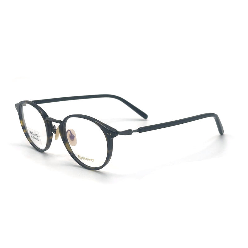 BD004T Styl vintage ramy metalowe z octanu dla mężczyzn - modne okulary