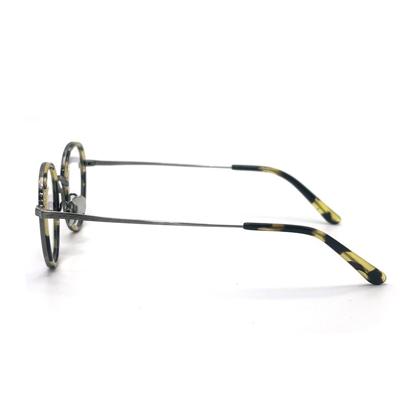 BD104 Vintage-Full-frame Acetate metalowe ramy - Style Fashion Frame