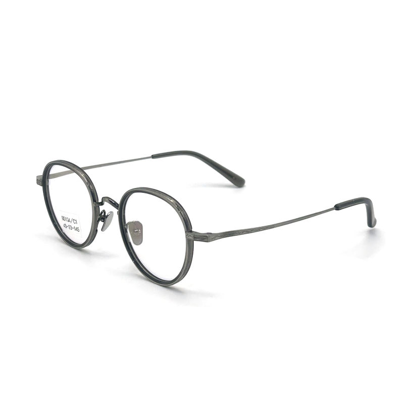 BD104 Vintage-Full-frame Acetate metalowe ramy - Style Fashion Frame