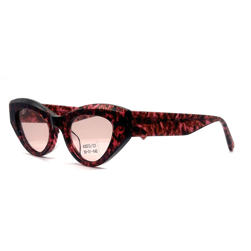 AS073 Okulary przeciwsłoneczne z ramy octanowej dla kobiet z materiałem soczewki CR 39 i eleganckim stylem
