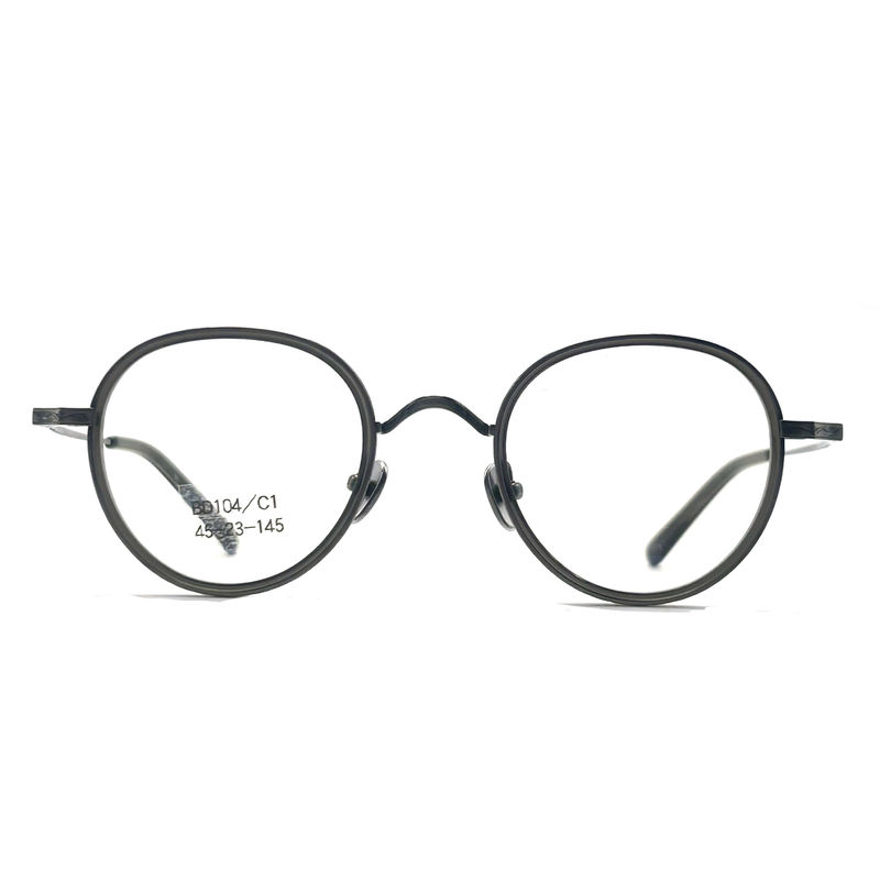 BD104 Vintage-Full-frame Acetate metalowe ramy - Style Fashion Frame