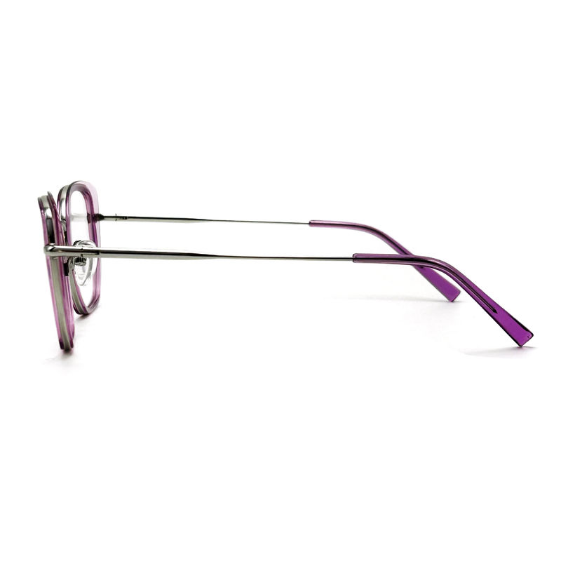 BD138M Zamówione okulary z metalu octanowego w stylu vintage dla kobiet