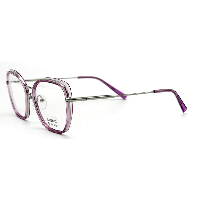 BD138M Zamówione okulary z metalu octanowego w stylu vintage dla kobiet
