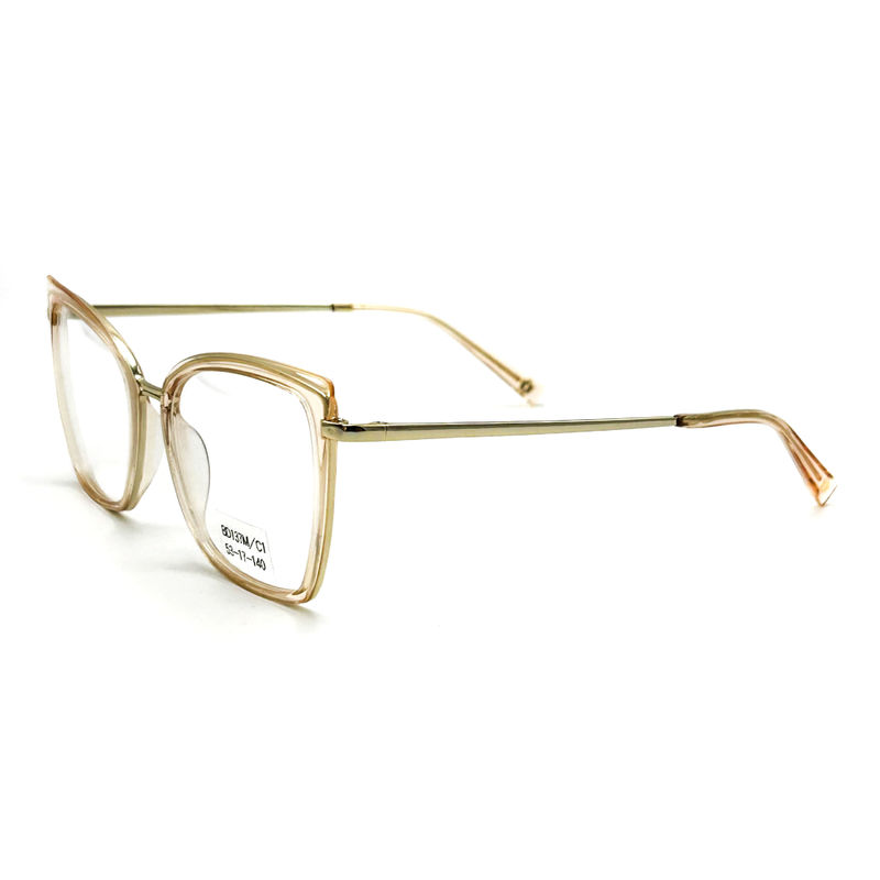 BD137M Vintage Square Women Acetate Metal Glasses Kolor dostosowany