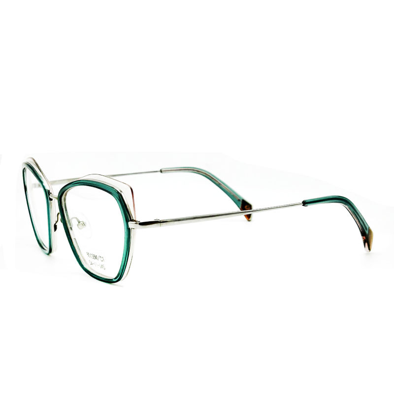 BD136M Zamówione okulary vintage kwadratowe Okna metalowe acetatu dla kobiet