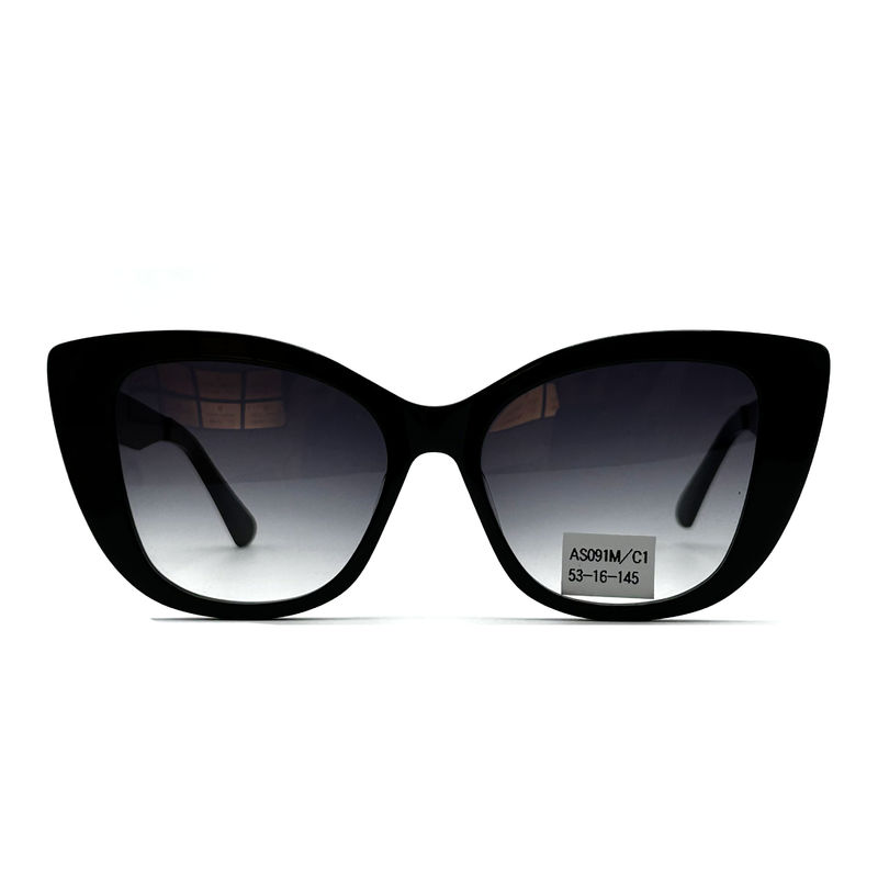 AS091M Klasyczne okulary przeciwsłoneczne z okładką z acetatu dla kobiet z soczewką CR 39 100% ochrony UV 145mm Długość świątyni