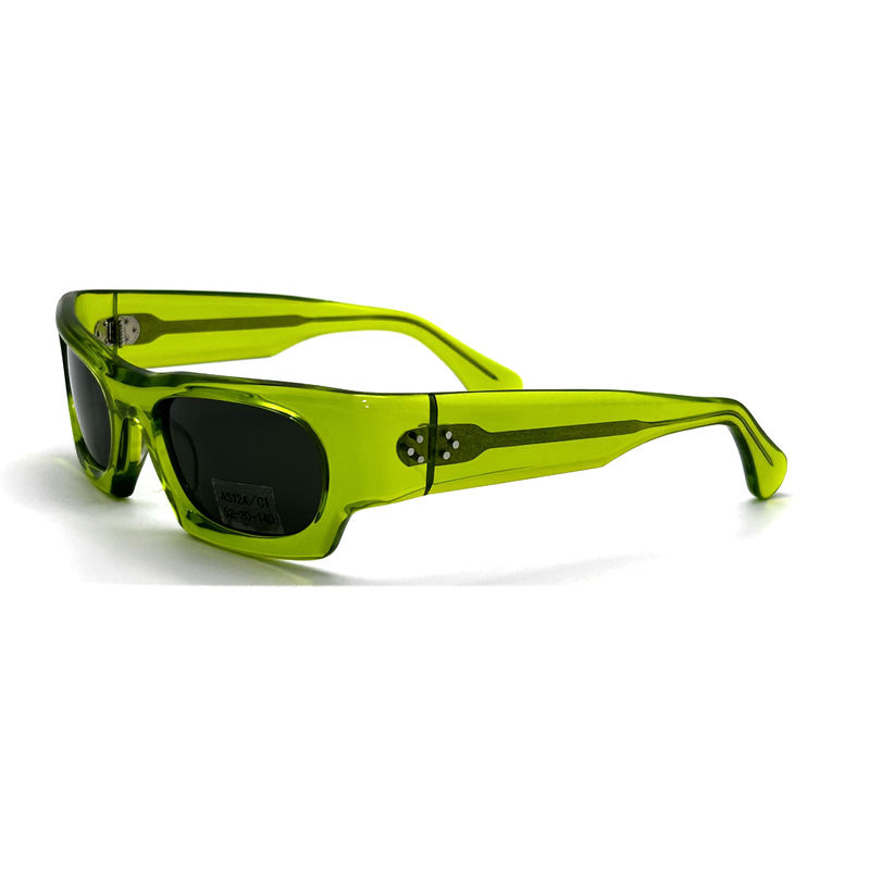 Klasyczne okulary słoneczne z układem acetatowym unisex z ochroną UV i CR 39 Model soczewki AS124, okulary słoneczne na zamówienie Fabryka C